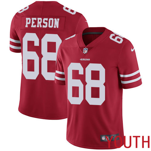 San Francisco 49ers Limited Red Youth Mike Person Home NFL Jersey 68 Vapor Untouchable